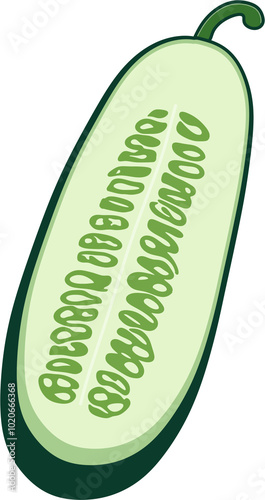 illustration of a cucumber