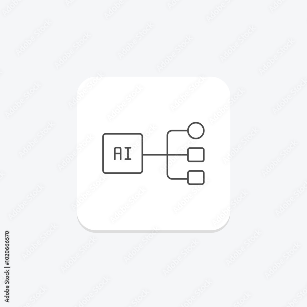 Ai Frameworks thinline icon , vector, pixel perfect, illustrator file Ai Frameworks thinline icon , vector, pixel perfect, illustrator file