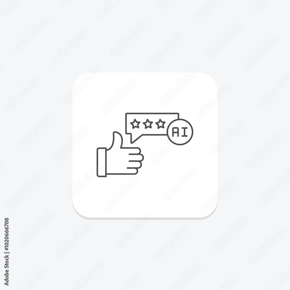 Ai Review thinline icon , vector, pixel perfect, illustrator file Ai Review thinline icon , vector, pixel perfect, illustrator file