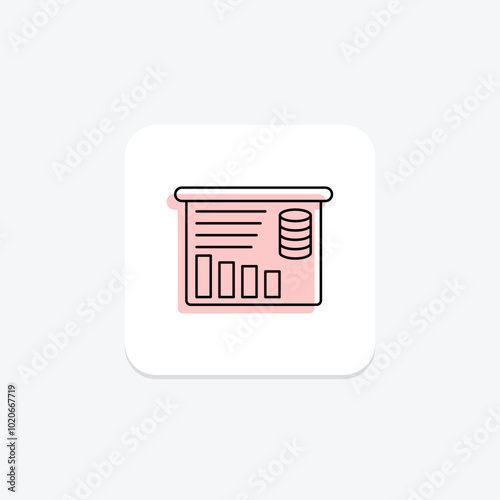 Data Augmentation color shadow thinline icon , vector, pixel perfect, illustrator file