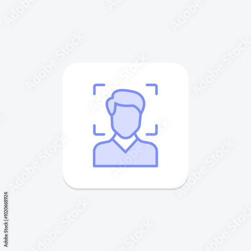 Image Recognition duotone line icon , vector, pixel perfect, illustrator file