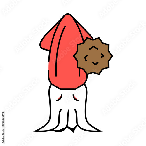mollusks allergen free product food line icon vector. mollusks allergen free product food sign. isolated symbol illustration