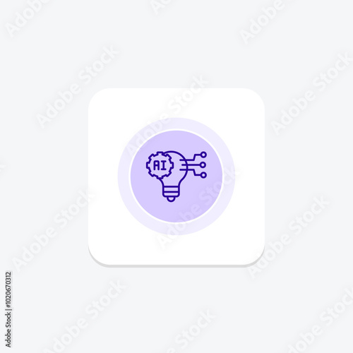 Ai Driven Innovation color circle icon , vector, pixel perfect, illustrator file