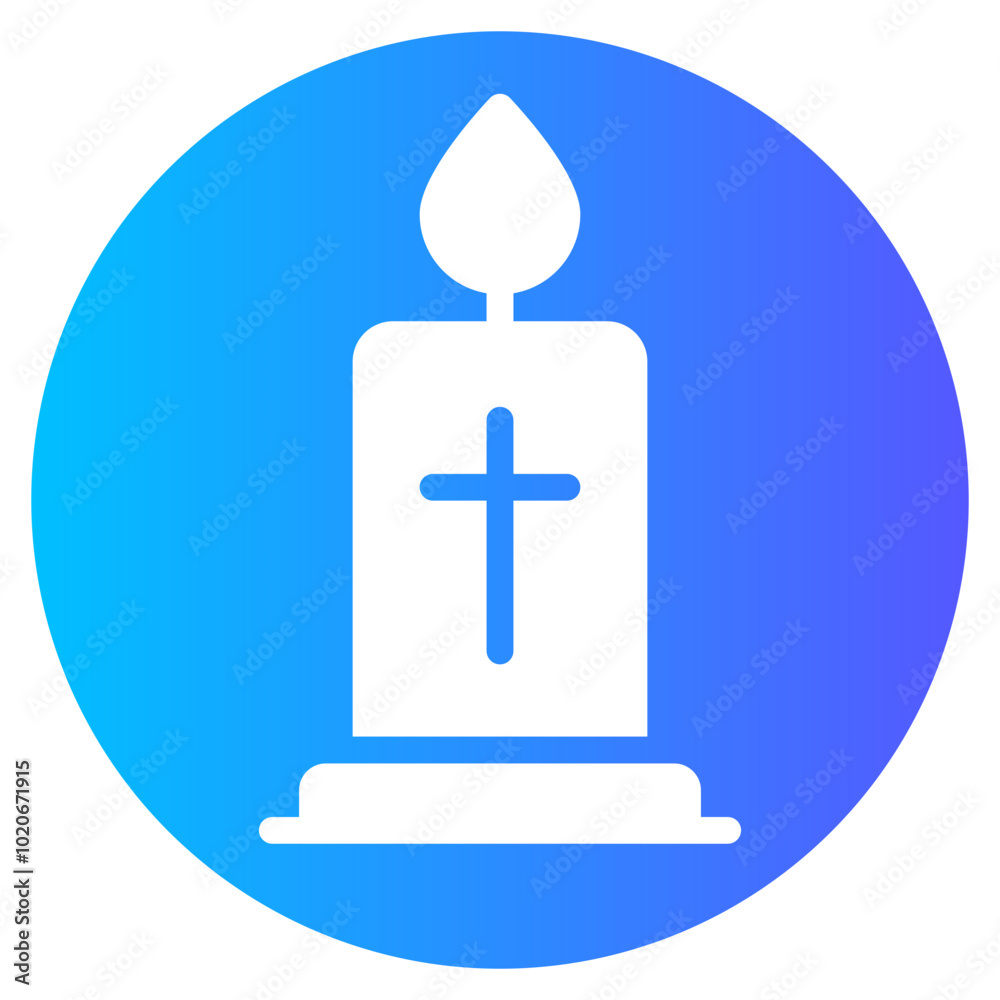 Fototapeta premium candle gradient icon