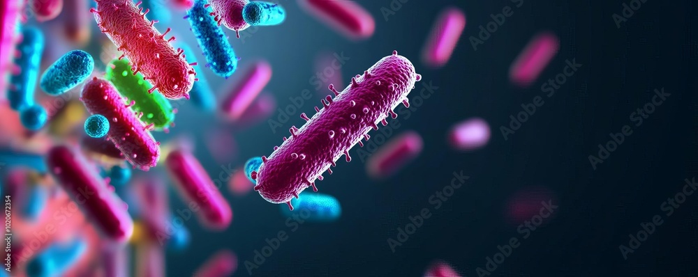 Resistant bacteria evolving in response to treatment, 3D illustration Resistant bacteria evolving in response to treatment, 3D illustration