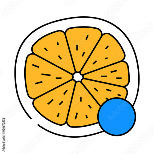 citrus fruits allergen free product food line icon vector. citrus fruits allergen free product food sign. isolated symbol illustration