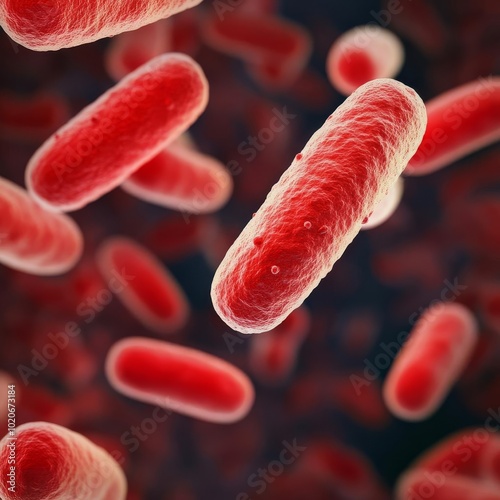 Resistant bacteria in the bloodstream evading treatment, 3D illustration