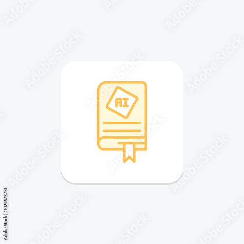 Ai Guideline duotone line icon , vector, pixel perfect, illustrator file