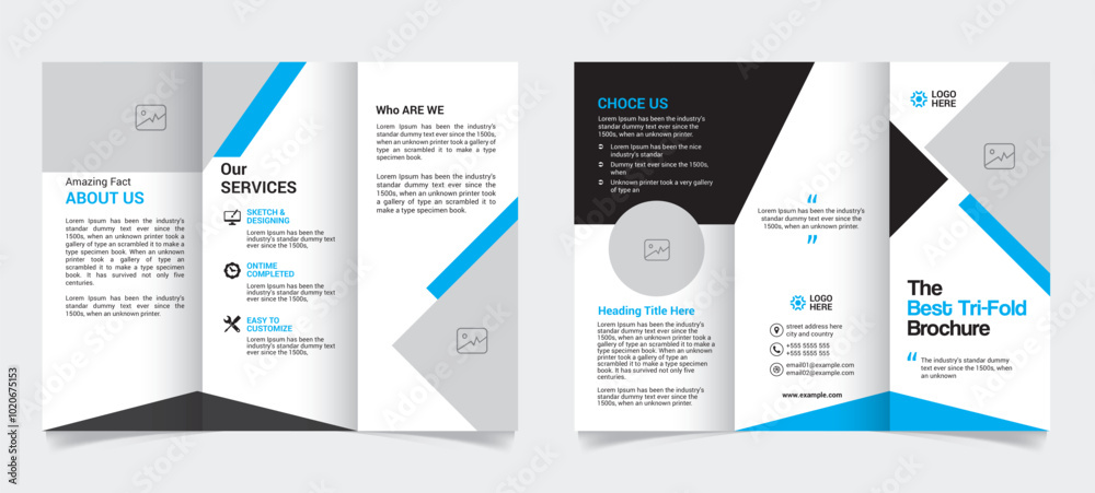 Tri-fold Brochure Template Vector File Tri-fold Brochure Template Vector File