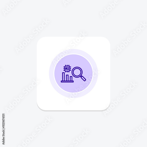 Ai Forecasting color circle icon , vector, pixel perfect, illustrator file