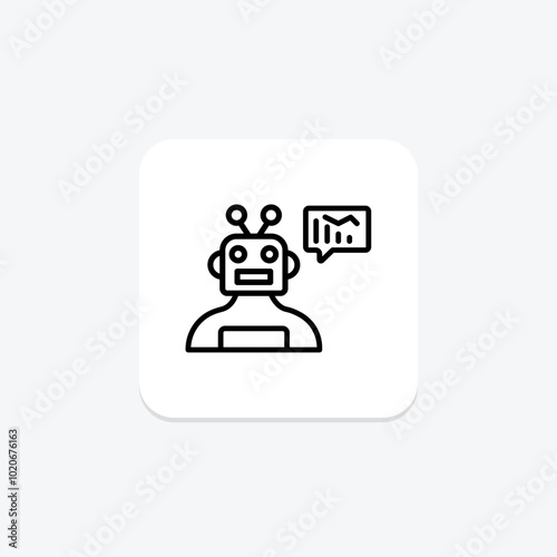 Ai Prediction line icon , vector, pixel perfect, illustrator file