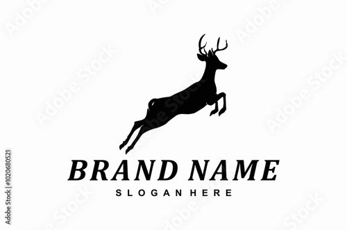 deer animal hunt logo national park design husbandry