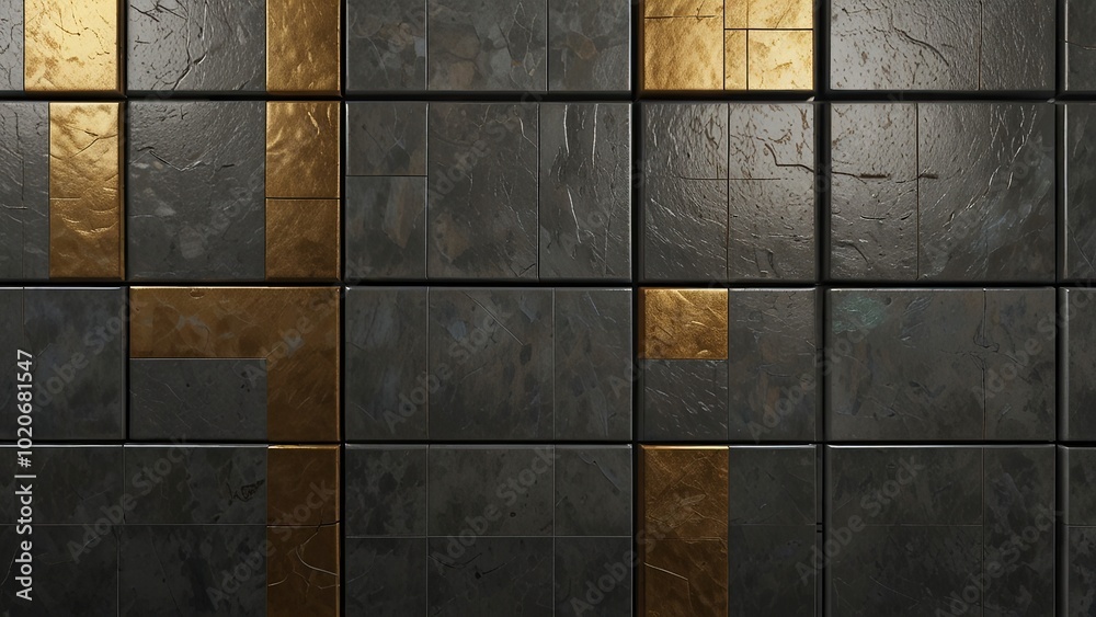 Naklejka premium Abstract New with back pattern light 3d rendering and light on dark background 