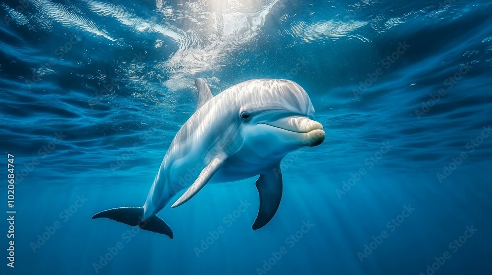 Naklejka premium dolphin in the water