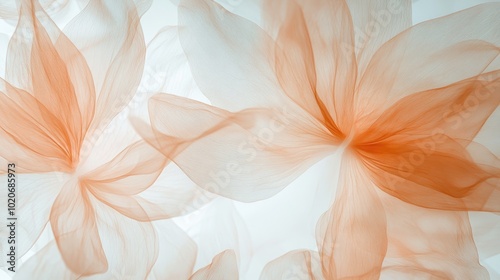 A stunning background featuring overlapping transparent flower petals, forming an elegant, natural abstract design