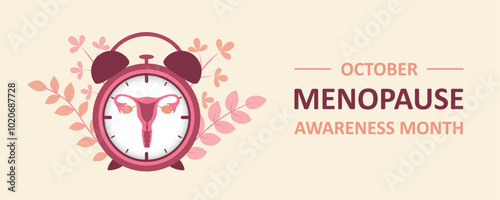 menopause awareness month female health concept vector illustration