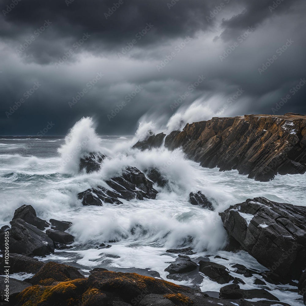 Obraz premium storm over the sea