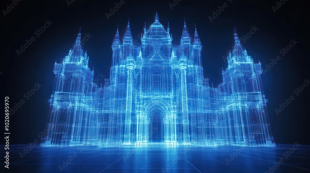 Fototapeta premium Digital Castle