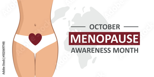 menopause awareness month female health concept vector illustration