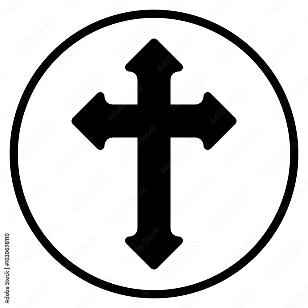 Obraz premium cross glyph icon