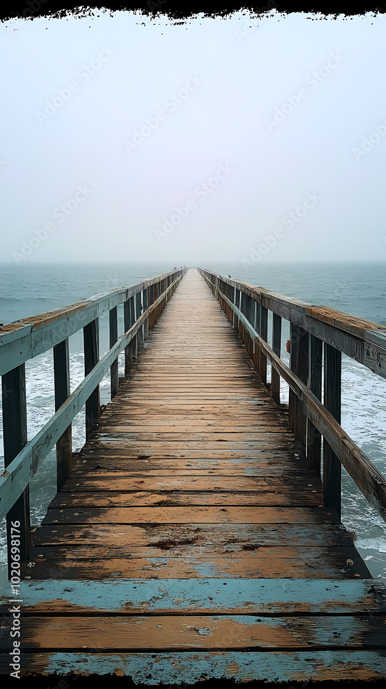 Obraz premium The longest fishing pier you've ever seen