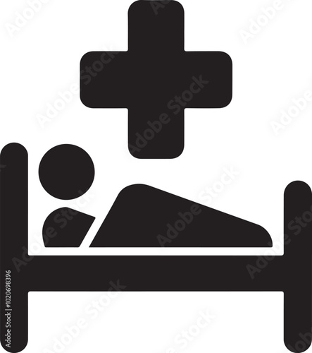 Hospital icon vector art illustration