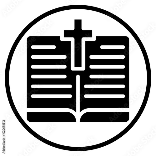 holy bible glyph icon