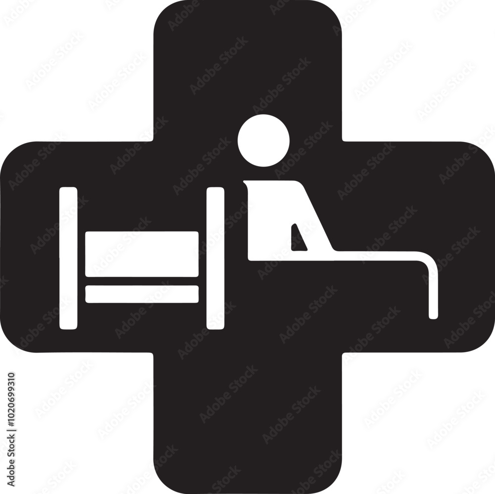 Hospital icon vector art illustration Hospital icon vector art illustration