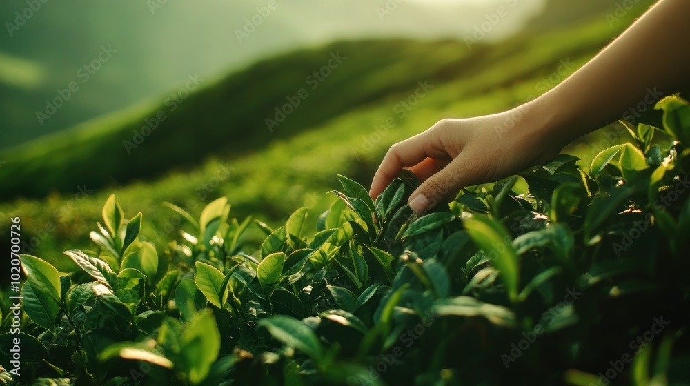 Hand Reaches for Tea Leaves Hand Reaches for Tea Leaves