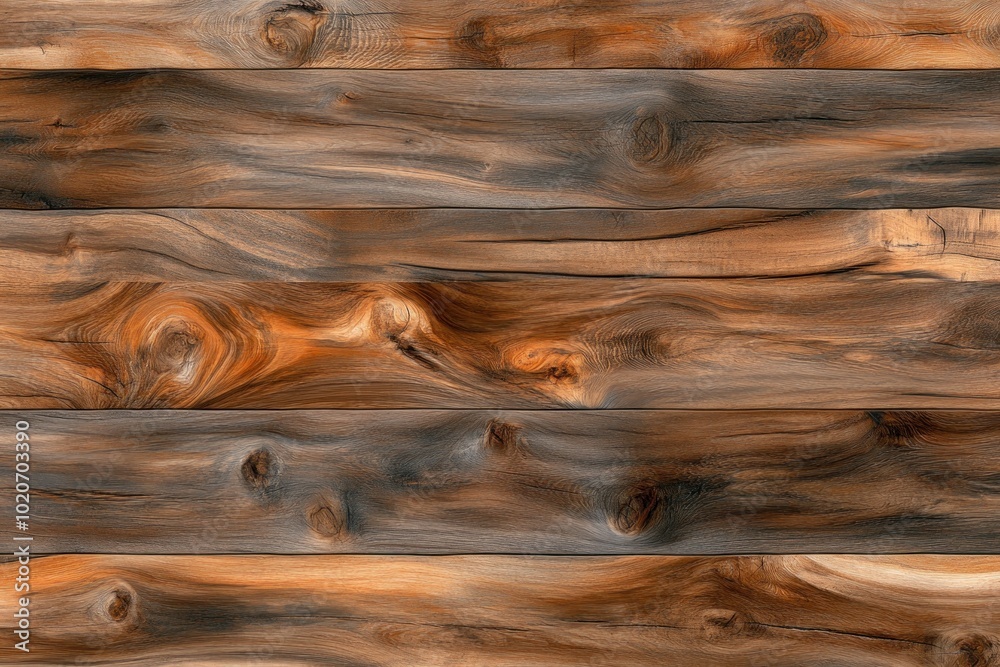 Fototapeta premium Rustic Dark Wood Panel Background with Natural Imperfections for Organic Design, Earthy Texture and Warm Tones Perfect for Rustic, Farmhouse, and Industrial Styles