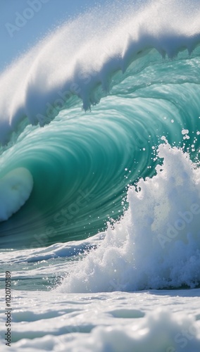 A water circle with a splashing foam wave eleven waves photo