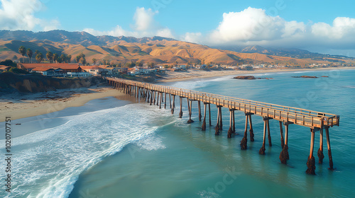 Wallpaper Mural Sunrise at the fishing pier Torontodigital.ca