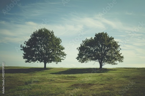 Psychology Concept between two trees
