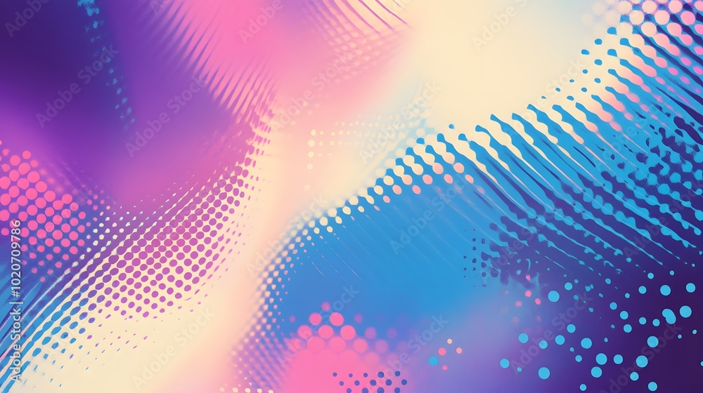 Obraz premium An abstract background with a blue and purple pattern, a pointillist pattern