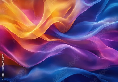 Wallpaper Mural Vibrant abstract color waves Torontodigital.ca