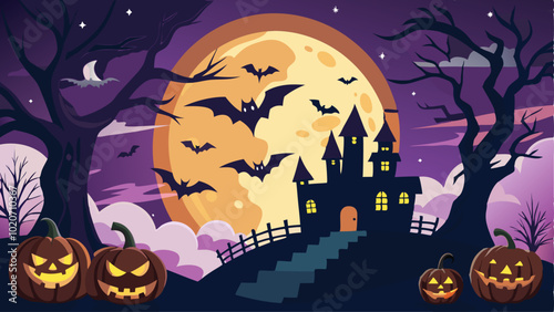 halloween background vector illustration