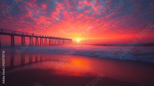 Sunrise at the fishing pier