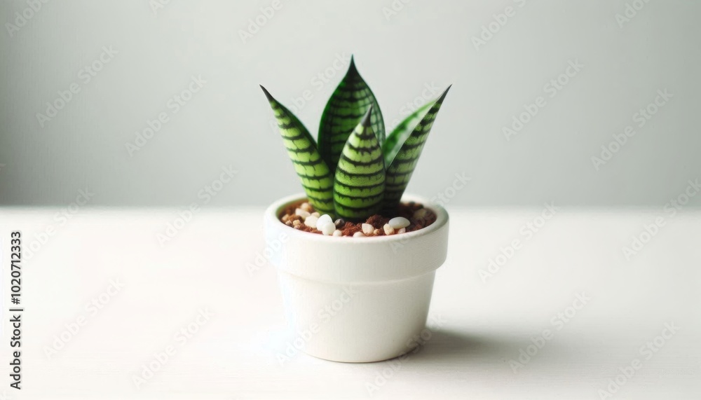 Elegant Snake Plant in Modern Pot Elegant Snake Plant in Modern Pot