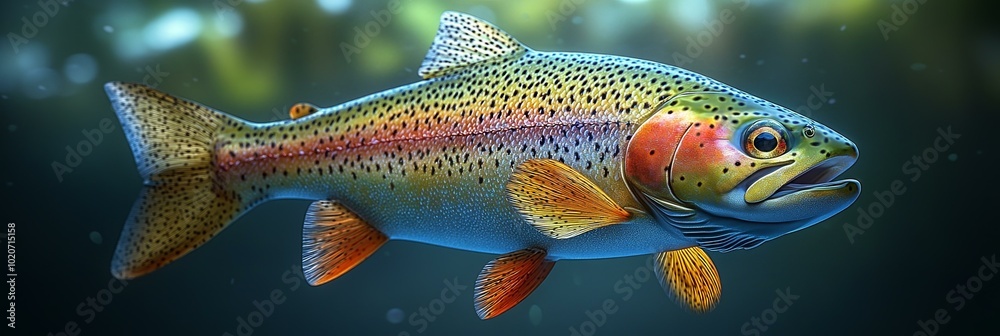 Naklejka premium Colorful Fish in Aquarium, Underwater Life