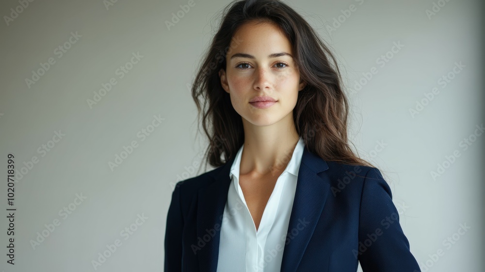 confident young professional woman in business attire confident young professional woman in business attire