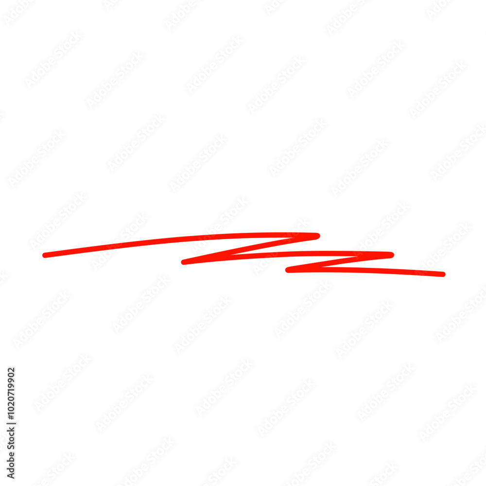Vector  of  red underline
