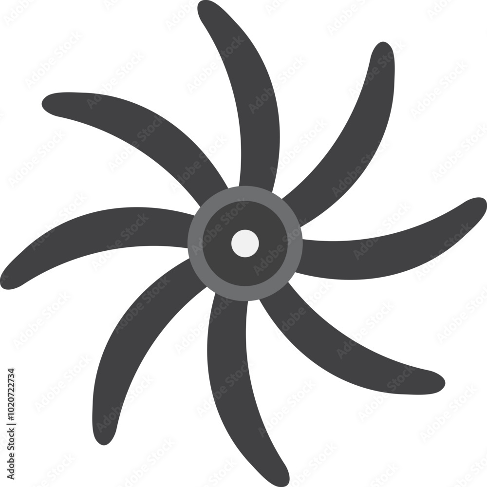 Fan Propeller, Ship Propeller, Aircraft Propeller Icon Illustration Fan Propeller, Ship Propeller, Aircraft Propeller Icon Illustration