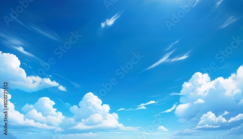 clear blue manga style sky background