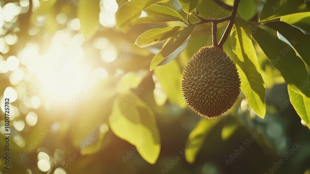 Tropical fruit hanging from tree branch Tropical fruit hanging from tree branch