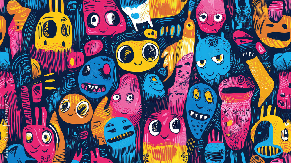 Fototapeta premium doodle art exhibition