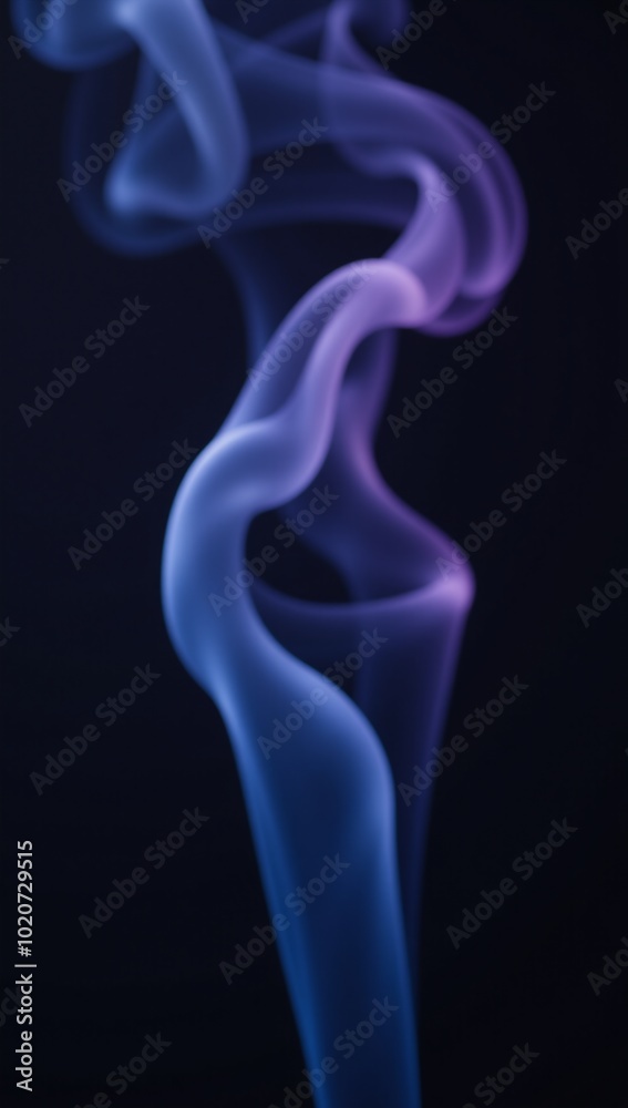 Blue  purple smoke blending against a backdrop