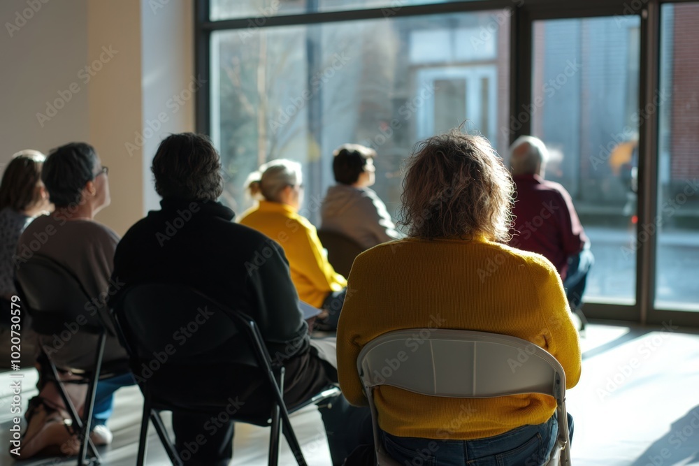 Fototapeta premium group of people sitting in a meeting room