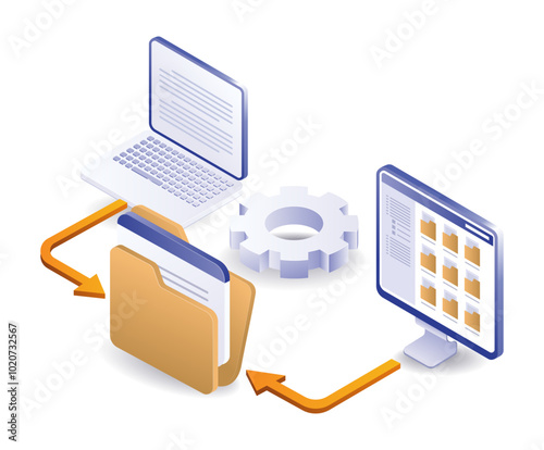 Computer network stores folder data