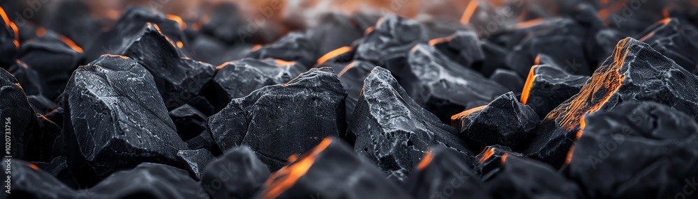 Jagged rocks in a barren landscape, harsh shadows, 3D illustration Jagged rocks in a barren landscape, harsh shadows, 3D illustration