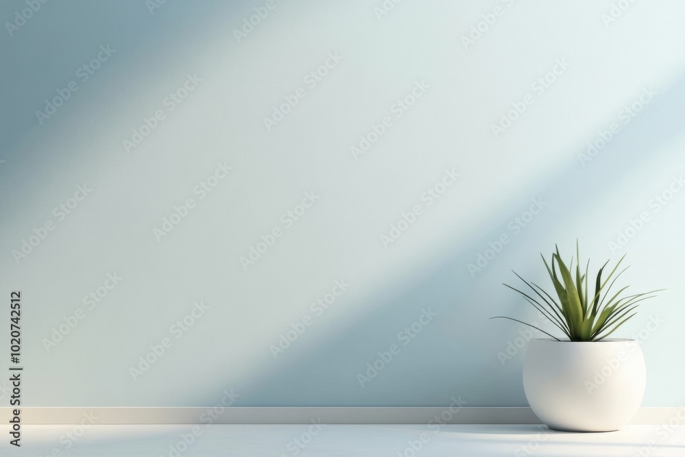 Minimalistic office background with modern plant design Minimalistic office background with modern plant design